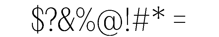 FAIREPrintSans TextThin Instance Font OTHER CHARS