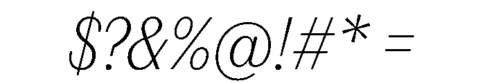 FAIREPrintSans TextThinItalic Instance Font OTHER CHARS