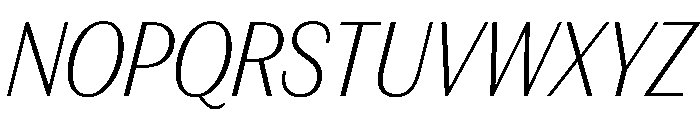 FAIREPrintSans TextThinItalic Instance Font UPPERCASE