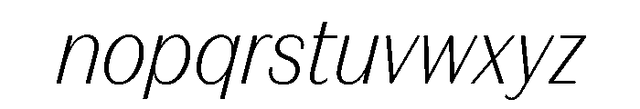 FAIREPrintSans TextThinItalic Instance Font LOWERCASE