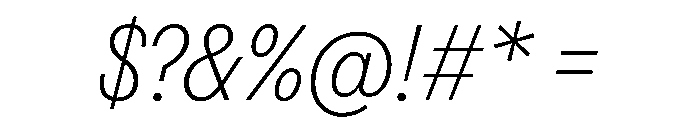 FAIREPrintSans ThinItalic Instance Font OTHER CHARS