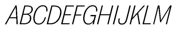 FAIREPrintSans ThinItalic Instance Font UPPERCASE