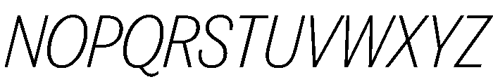 FAIREPrintSans ThinItalic Instance Font UPPERCASE