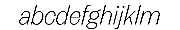 FAIREPrintSans ThinItalic Instance FONT