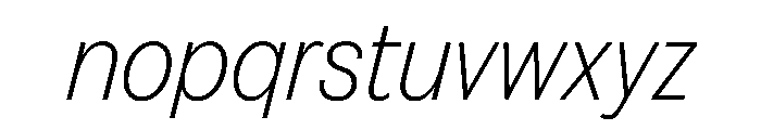 FAIREPrintSans ThinItalic Instance Font LOWERCASE