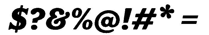 FAIRESprig BlackItalic Instance Font OTHER CHARS