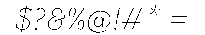 FAIRESprig HairlineItalic Instance Font OTHER CHARS