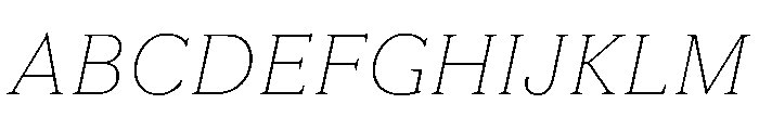 FAIRESprig HairlineItalic Instance Font UPPERCASE