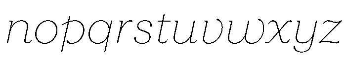 FAIRESprig HairlineItalic Instance Font LOWERCASE