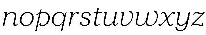 FAIRESprig ThinItalic Instance Font LOWERCASE