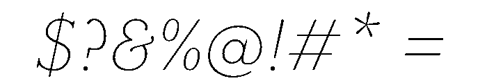 FAIRESprigItalic HairlineItalic Instance Font OTHER CHARS