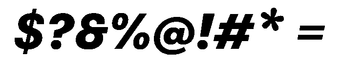 FAIRESprigSans BlackItalic Instance 4722bd9b Font OTHER CHARS