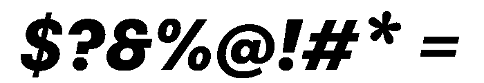 FAIRESprigSans BlackItalic Instance Font OTHER CHARS