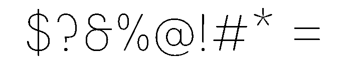 FAIRESprigSans Hairline Instance Font OTHER CHARS