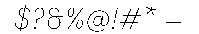FAIRESprigSans HairlineItalic Instance 0dbade12 Font OTHER CHARS