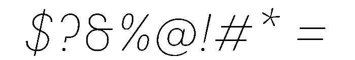 FAIRESprigSans HairlineItalic Instance Font OTHER CHARS
