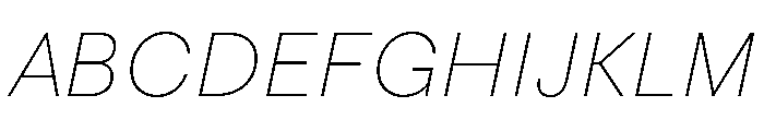 FAIRESprigSans HairlineItalic Instance Font UPPERCASE