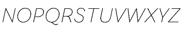 FAIRESprigSans HairlineItalic Instance Font UPPERCASE