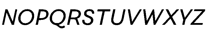 FAIRESprigSans RegularItalic Instance Font UPPERCASE