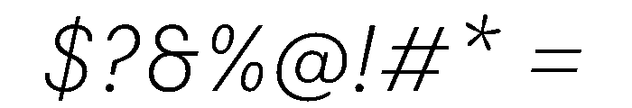 FAIRESprigSans ThinItalic Instance 285e87eb Font OTHER CHARS