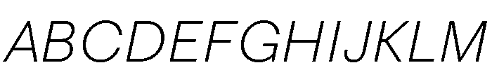 FAIRESprigSans ThinItalic Instance 285e87eb Font UPPERCASE