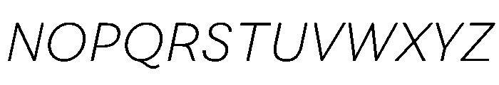FAIRESprigSans ThinItalic Instance 285e87eb Font UPPERCASE