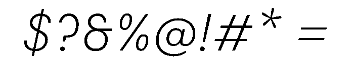 FAIRESprigSans ThinItalic Instance Font OTHER CHARS