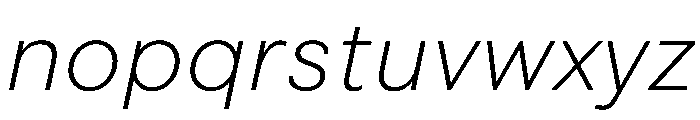 FAIRESprigSans ThinItalic Instance Font LOWERCASE