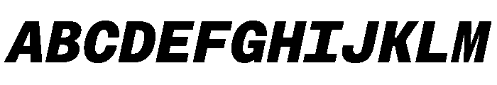 FAIRESprigSansMono BlackItalic Instance Font UPPERCASE