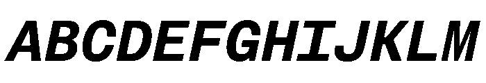 FAIRESprigSansMono BoldItalic Instance Font UPPERCASE