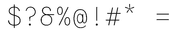 FAIRESprigSansMono Hairline Instance Font OTHER CHARS