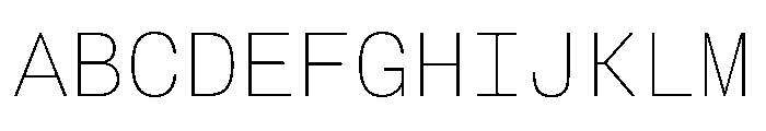 FAIRESprigSansMono Hairline Instance Font UPPERCASE