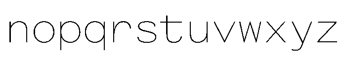 FAIRESprigSansMono Hairline Instance Font LOWERCASE