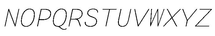 FAIRESprigSansMono HairlineItalic Instance Font UPPERCASE