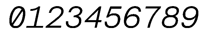 FAIRESprigSansMono LightItalic Instance Font OTHER CHARS