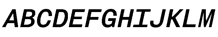 FAIRESprigSansMono MediumItalic Instance Font UPPERCASE