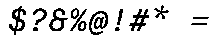 FAIRESprigSansMono RegularItalic Instance Font OTHER CHARS