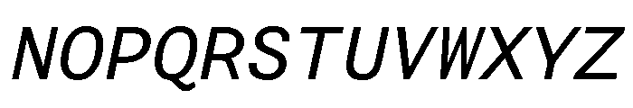 FAIRESprigSansMono RegularItalic Instance Font UPPERCASE