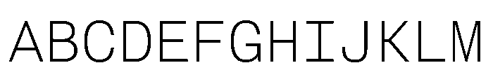 FAIRESprigSansMono Thin Instance Font UPPERCASE