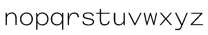 FAIRESprigSansMono Thin Instance Font LOWERCASE