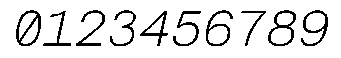 FAIRESprigSansMono ThinItalic Instance Font OTHER CHARS