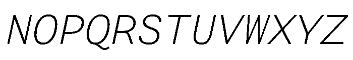 FAIRESprigSansMono ThinItalic Instance Font UPPERCASE