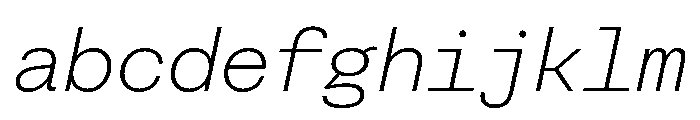 FAIRESprigSansMono ThinItalic Instance FONT