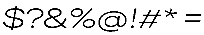 FactorA Light100Italic Font OTHER CHARS