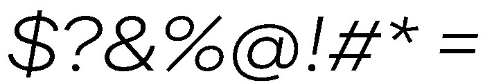 FactorA Light35Italic Font OTHER CHARS