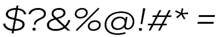 FactorA Light65Italic Font OTHER CHARS
