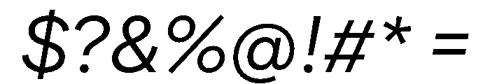 FactorA RegularItalic Font OTHER CHARS
