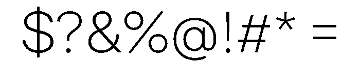 FactorA Ultralight Font OTHER CHARS