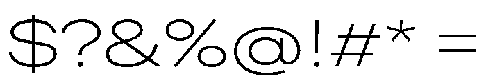 FactorA Ultralight100 Font OTHER CHARS
