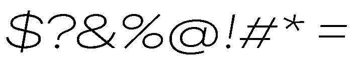 FactorA Ultralight100Italic Font OTHER CHARS